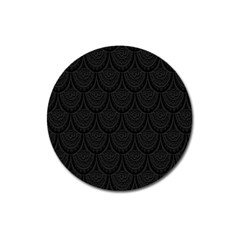 Skin Abstract Wallpaper Dump Black Flower  Wave Chevron Magnet 3  (Round)