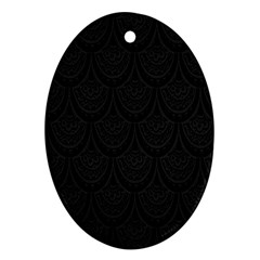 Skin Abstract Wallpaper Dump Black Flower  Wave Chevron Oval Ornament (Two Sides)