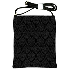 Skin Abstract Wallpaper Dump Black Flower  Wave Chevron Shoulder Sling Bags