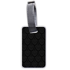 Skin Abstract Wallpaper Dump Black Flower  Wave Chevron Luggage Tags (One Side) 