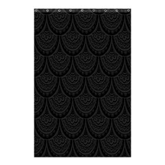 Skin Abstract Wallpaper Dump Black Flower  Wave Chevron Shower Curtain 48  x 72  (Small) 