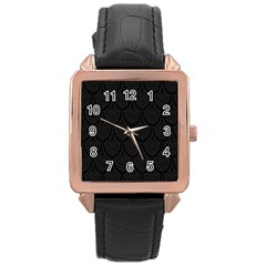 Skin Abstract Wallpaper Dump Black Flower  Wave Chevron Rose Gold Leather Watch 