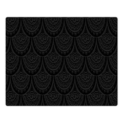 Skin Abstract Wallpaper Dump Black Flower  Wave Chevron Double Sided Flano Blanket (Large) 