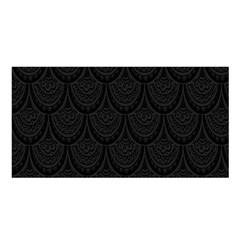 Skin Abstract Wallpaper Dump Black Flower  Wave Chevron Satin Shawl by Mariart