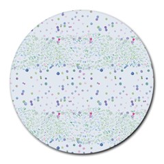 Spot Polka Dots Blue Pink Sexy Round Mousepads by Mariart