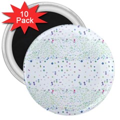 Spot Polka Dots Blue Pink Sexy 3  Magnets (10 Pack) 