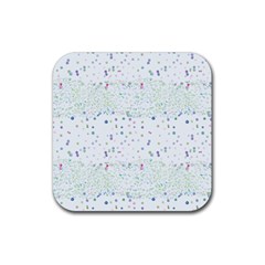 Spot Polka Dots Blue Pink Sexy Rubber Coaster (square) 