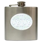 Spot Polka Dots Blue Pink Sexy Hip Flask (6 oz) Front