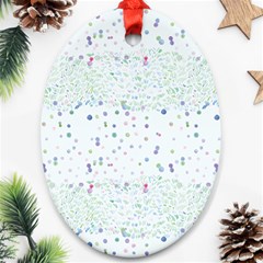 Spot Polka Dots Blue Pink Sexy Oval Ornament (two Sides) by Mariart