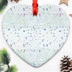 Spot Polka Dots Blue Pink Sexy Heart Ornament (two Sides)