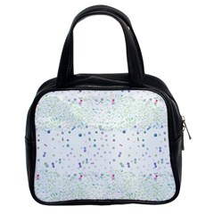 Spot Polka Dots Blue Pink Sexy Classic Handbags (2 Sides)