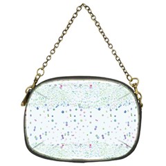 Spot Polka Dots Blue Pink Sexy Chain Purses (one Side) 