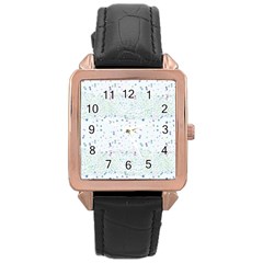 Spot Polka Dots Blue Pink Sexy Rose Gold Leather Watch  by Mariart