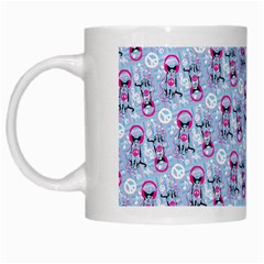 Pattern Kitty Headphones  White Mugs