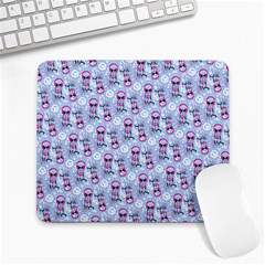 Pattern Kitty Headphones  Large Mousepads