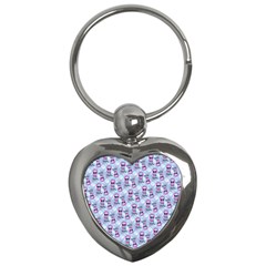 Pattern Kitty Headphones  Key Chains (heart)  by iCreate