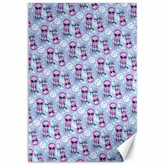 Pattern Kitty Headphones  Canvas 12  X 18  