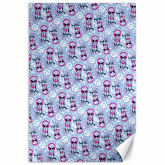 Pattern Kitty Headphones  Canvas 24  X 36 