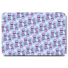 Pattern Kitty Headphones  Large Doormat  by iCreate