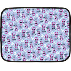 Pattern Kitty Headphones  Fleece Blanket (mini) by iCreate