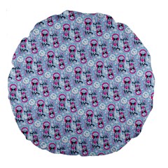 Pattern Kitty Headphones  Large 18  Premium Round Cushions by iCreate