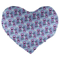 Pattern Kitty Headphones  Large 19  Premium Heart Shape Cushions