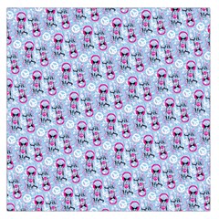 Pattern Kitty Headphones  Large Satin Scarf (square)