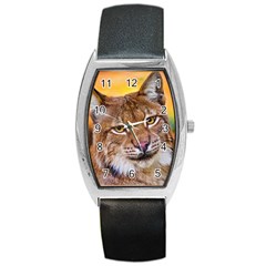 Tiger Beetle Lion Tiger Animals Barrel Style Metal Watch by Mariart