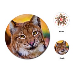 Tiger Beetle Lion Tiger Animals Playing Cards (round) 