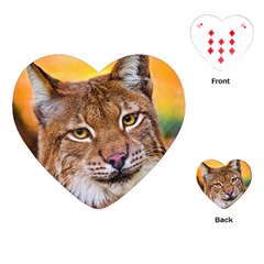 Tiger Beetle Lion Tiger Animals Playing Cards (heart)  by Mariart