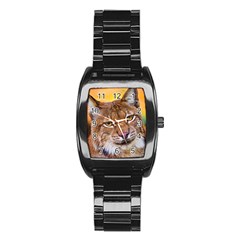 Tiger Beetle Lion Tiger Animals Stainless Steel Barrel Watch