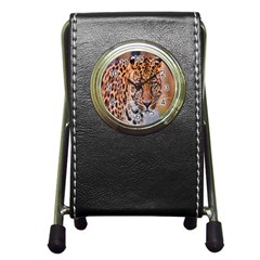 Tiger Beetle Lion Tiger Animals Leopard Pen Holder Desk Clocks by Mariart