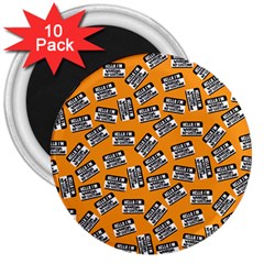 Pattern Halloween Wearing Costume Icreate 3  Magnets (10 Pack)  by iCreate