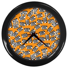 Pattern Halloween Wearing Costume Icreate Wall Clocks (black) by iCreate