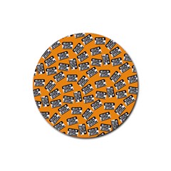 Pattern Halloween Wearing Costume Icreate Rubber Coaster (round)  by iCreate