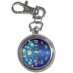 Flower Blue Floral Sunflower Star Polka Dots Sexy Key Chain Watches