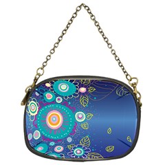 Flower Blue Floral Sunflower Star Polka Dots Sexy Chain Purses (one Side) 