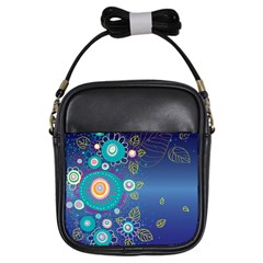 Flower Blue Floral Sunflower Star Polka Dots Sexy Girls Sling Bags