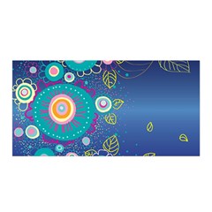 Flower Blue Floral Sunflower Star Polka Dots Sexy Satin Wrap by Mariart