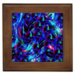 Dark Neon Stuff Blue Red Black Rainbow Light Framed Tiles