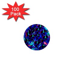 Dark Neon Stuff Blue Red Black Rainbow Light 1  Mini Magnets (100 Pack)  by Mariart