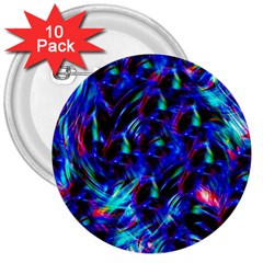 Dark Neon Stuff Blue Red Black Rainbow Light 3  Buttons (10 Pack)  by Mariart