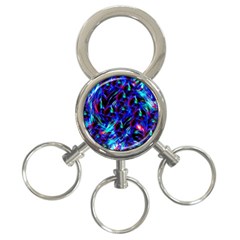 Dark Neon Stuff Blue Red Black Rainbow Light 3-ring Key Chains