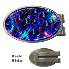 Dark Neon Stuff Blue Red Black Rainbow Light Money Clips (oval) 