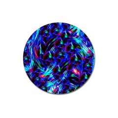 Dark Neon Stuff Blue Red Black Rainbow Light Magnet 3  (round) by Mariart