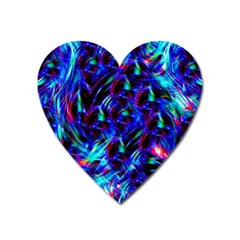 Dark Neon Stuff Blue Red Black Rainbow Light Heart Magnet by Mariart