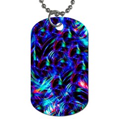 Dark Neon Stuff Blue Red Black Rainbow Light Dog Tag (one Side)