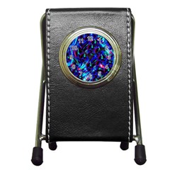 Dark Neon Stuff Blue Red Black Rainbow Light Pen Holder Desk Clocks by Mariart