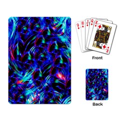 Dark Neon Stuff Blue Red Black Rainbow Light Playing Card