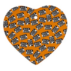 Pattern Halloween  Heart Ornament (two Sides)